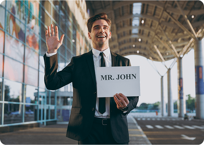 Airport meet-and-greet chauffeur service