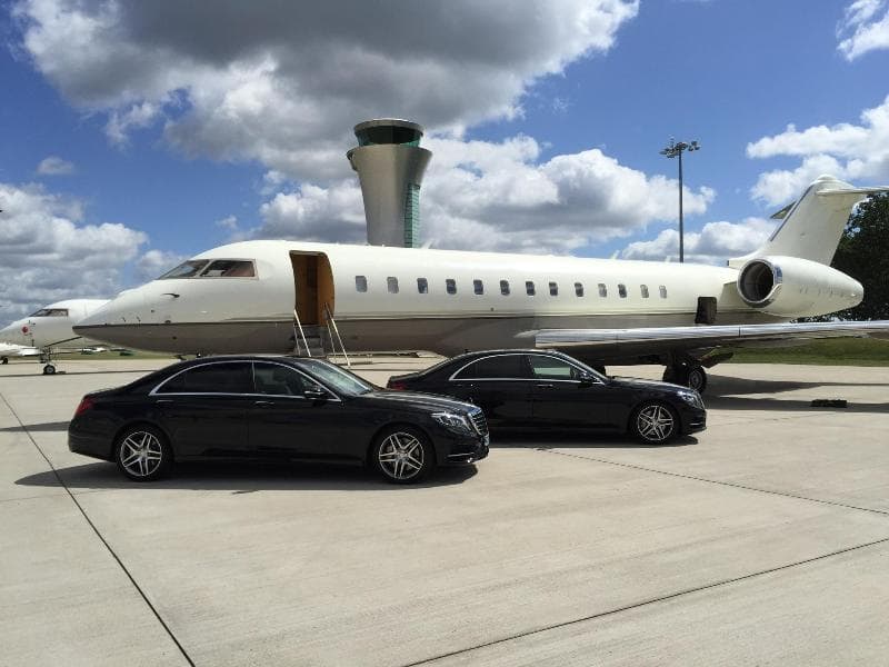 Historic downtown Manassas Virginia with luxury vehicles
