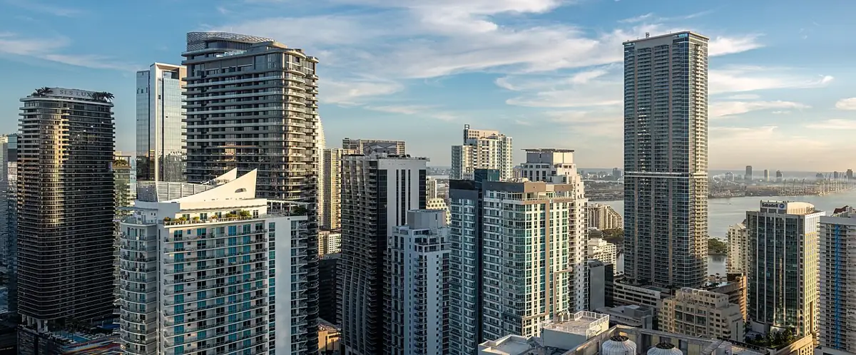 Brickell waterfront skyline in Miami