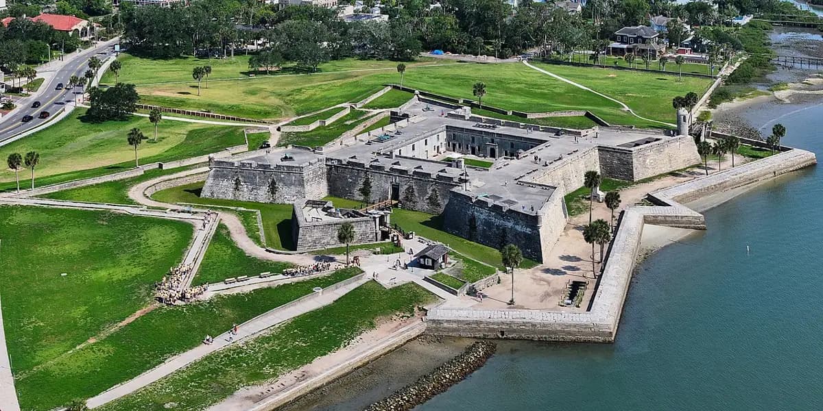 Aerial view of Castillo de San Marcos in St. Augustine