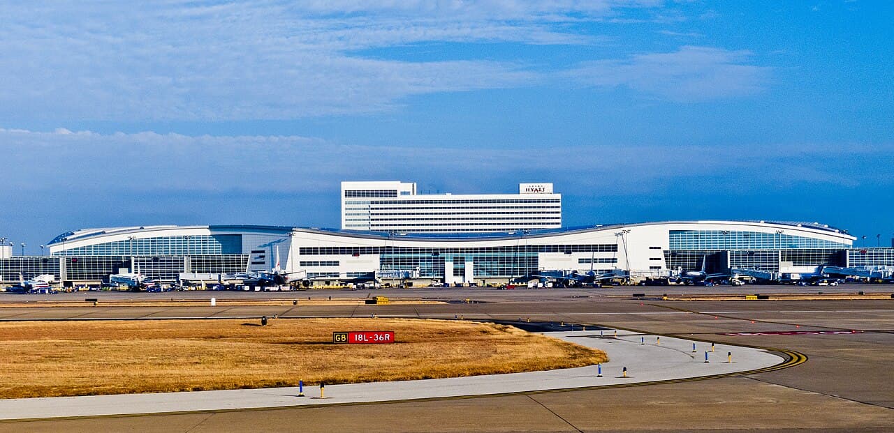 Terminal D and the Grand Hyatt at Dallas Fort Worth International Airport