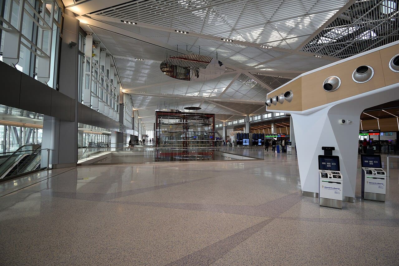 Interior of Terminal A at Newark Liberty International Airport