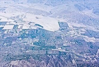 Aerial view of the Palm Desert and Bermuda Dunes area.