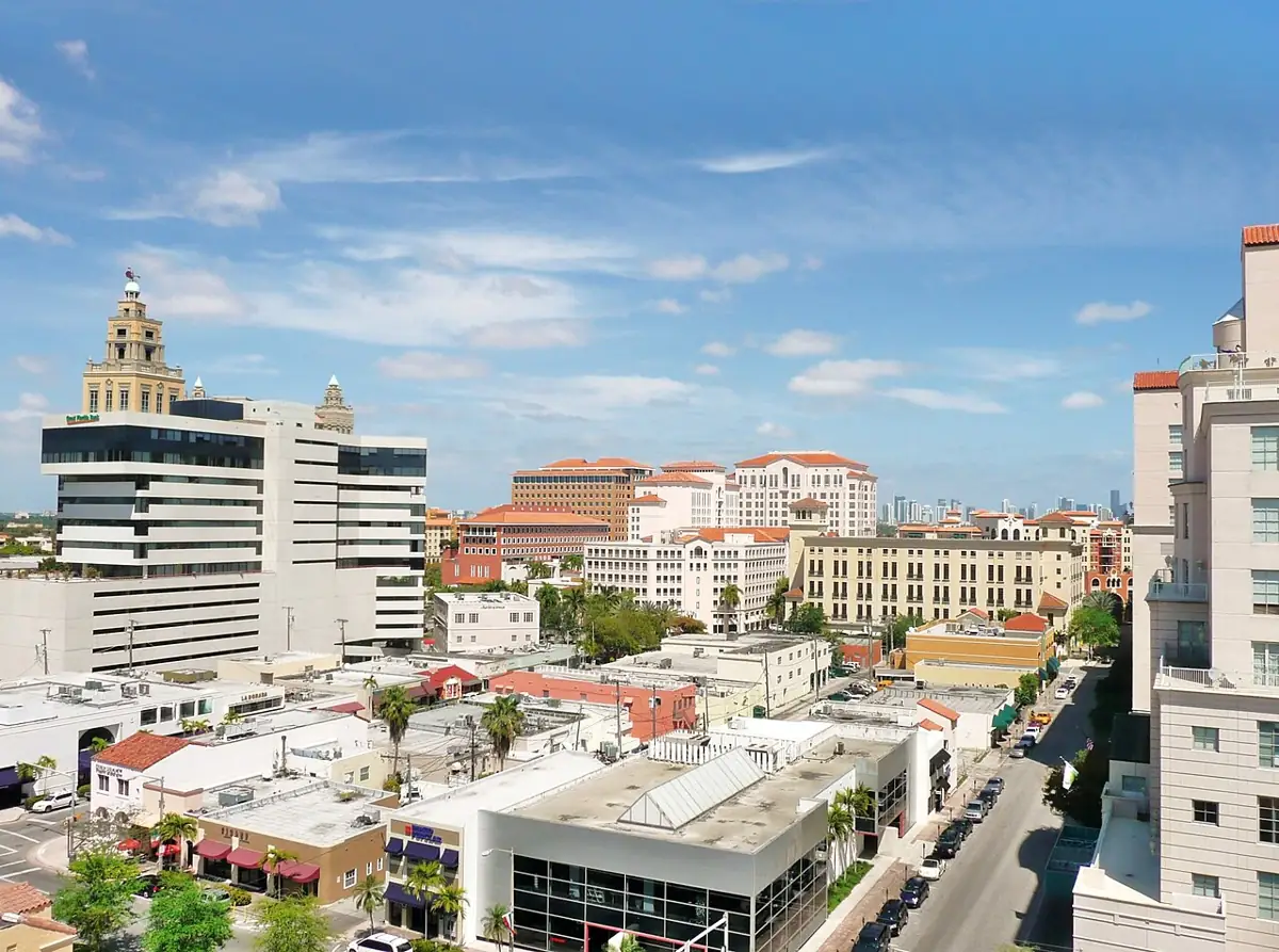 Coral Gables skyline in Miami-Dade County