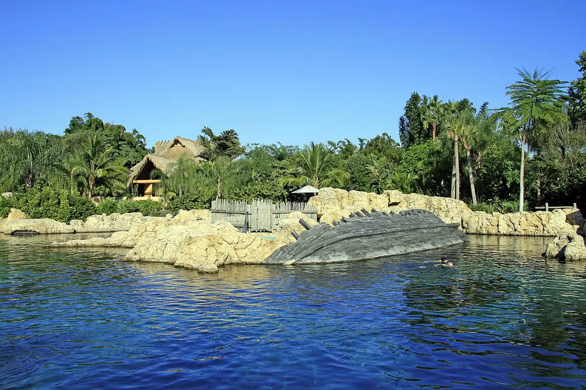 Tropical lagoon at Discovery Cove in Orlando