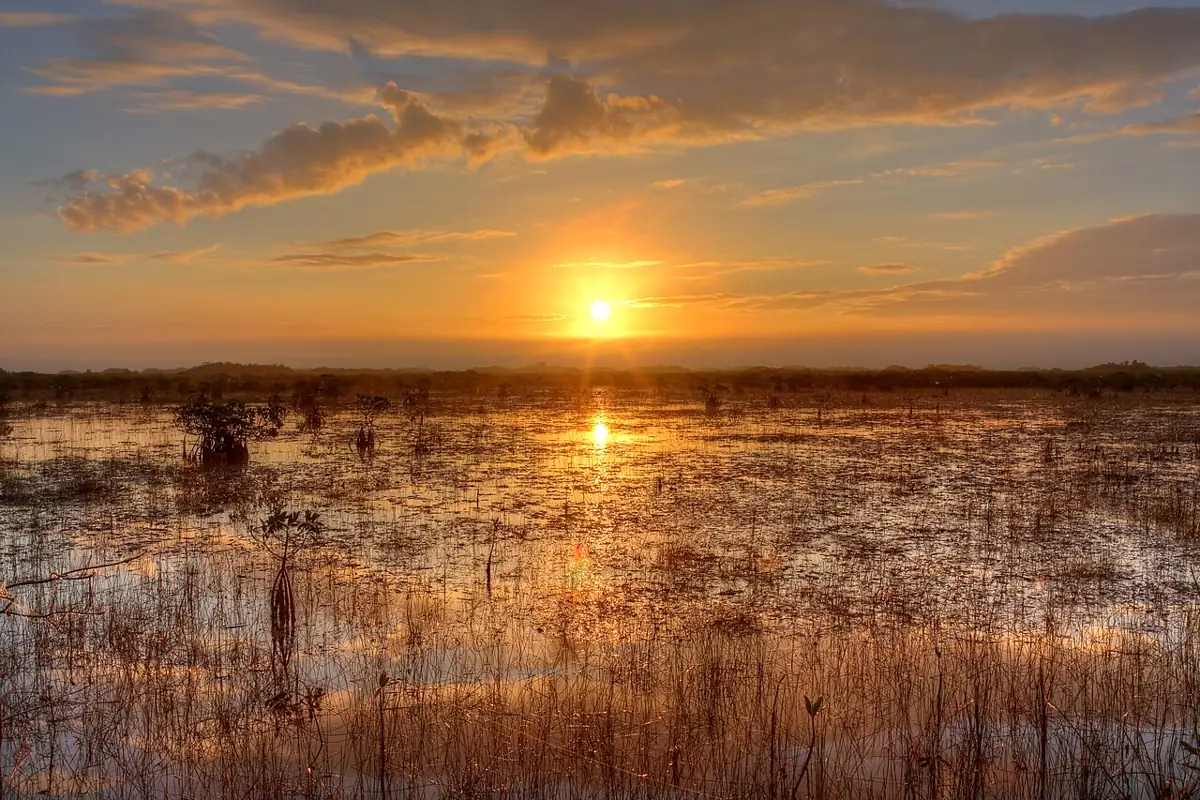 Sunset over the River of Grass in Everglades National Park