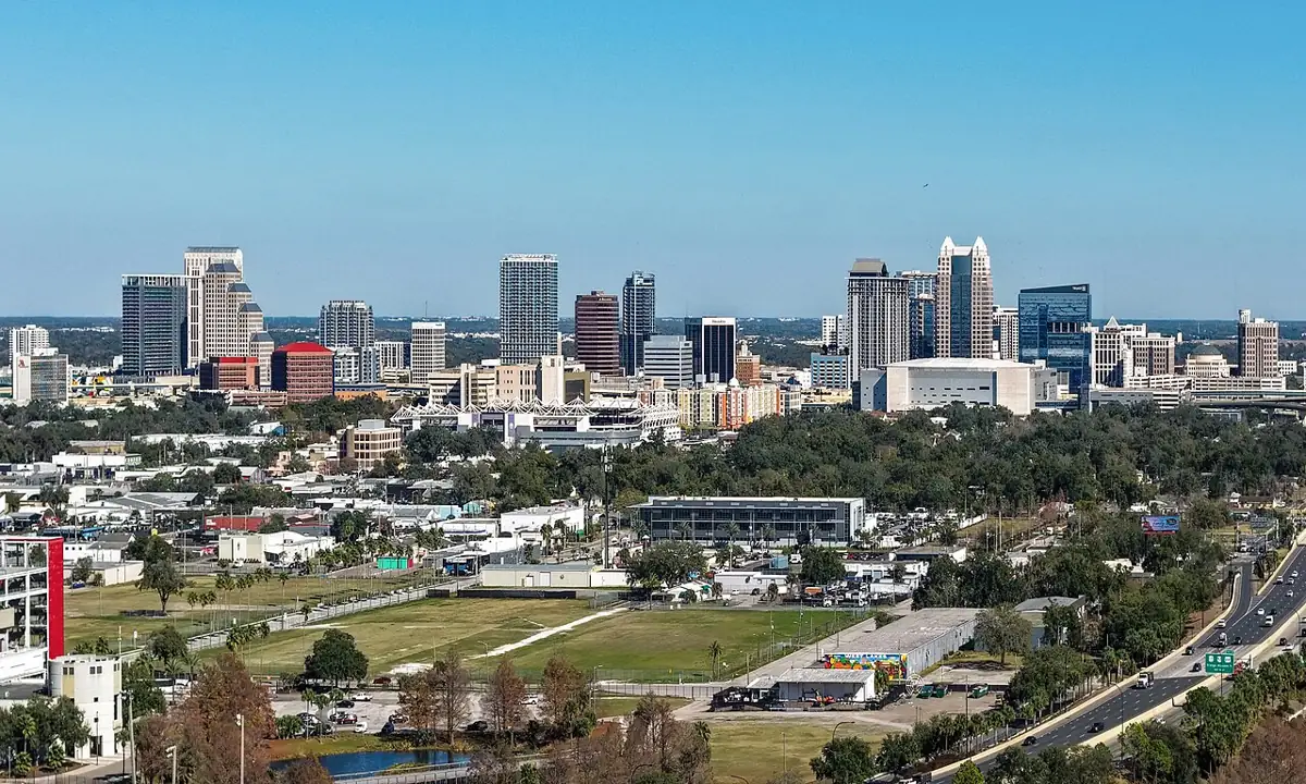 Orlando skyline in central Florida