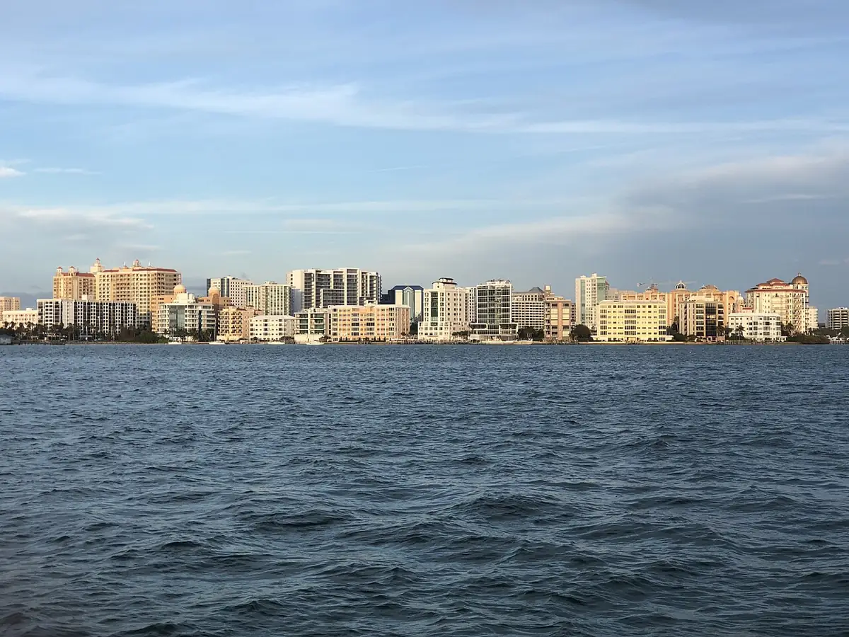 Sarasota skyline along the waterfront