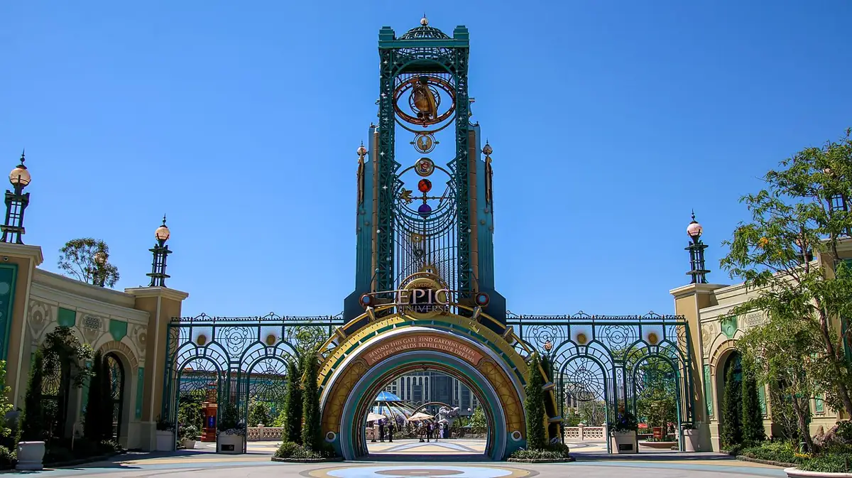 Chronos tower at Universal Epic Universe